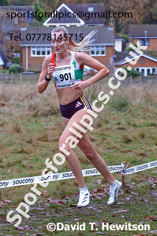 Senior Womens 2024 National Cross Country Relays, Berry Hill Park, Mansfield.   Photo: David T. Hewitson/Sports for All Pics
